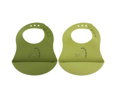 2 bavoirs en Silicone Trixie Mr. Dino