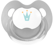 Chupete Personalizado Retro Gris Corona