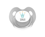 Chupete Personalizado Retro Gris Corona