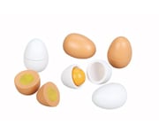 Carton avec 6  Oeufs en Bois