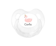Sucette Personnalisable Rtro Transparent Cygne