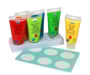 Pintura de Dedos 6 Tubos Colores Brillantes