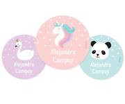 Lot de 3 Badges Licorne Personnalisable