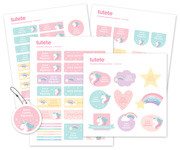 Pack Autocollants Licorne