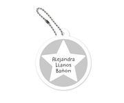 Chaveiro redondo Mochila  Star Grey