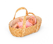 Moses Basket Wicker for Large Dolls