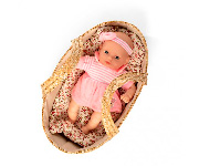 Moses Basket Wicker for Large Dolls