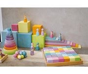 12 Figuritas Amigos Arcoiris Pastel
