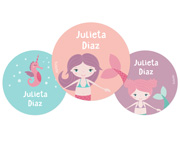 Lot de 3 Badges Sirne Personnalisable