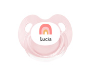 Sucette Personnalisable Rtro arc-en-ciel Rose