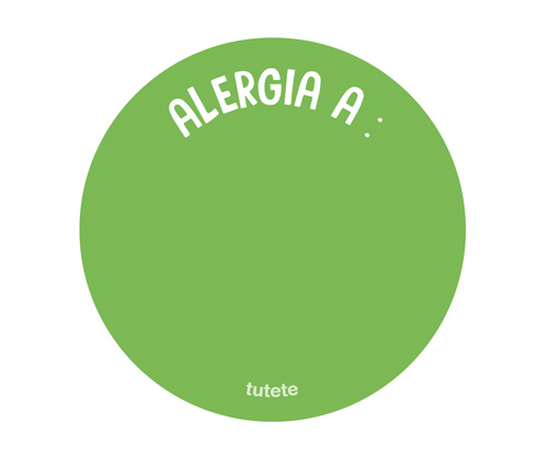 1 Chapa Alergia Verde Personalizada