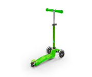 Patinete Mini Micro Deluxe Verde Luces LED