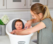 Baera Shnuggle Blanca Respaldo Gris Estrellitas