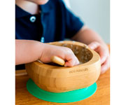 Bol Bamb Verde Eco con Cuchara