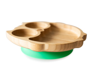 Piatto Ventosa Eco Bamb Gufo Verde