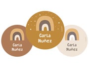 Lot de 3 badges personnaliss Rainbow Moutarde