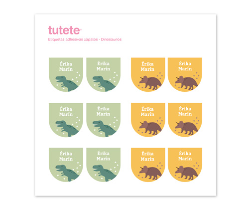12 autocollants pour Chaussures  Dinosaures