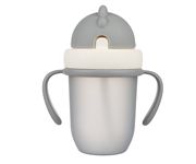 Tazza con Cannuccia Silicone Matt Grigio 210ml