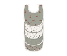 Pack de 5 baberos Impermeables Little Forest Fox