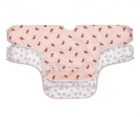 2 Baberos con Mangas Little Forest Rabbit