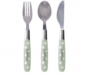 Set de couverts personnaliss Sage Dots