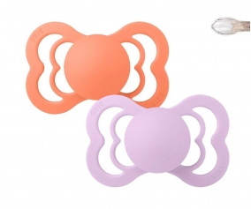 Pack 2 Succhietti BIBS Supreme Papaya/Violet Sky Silicone