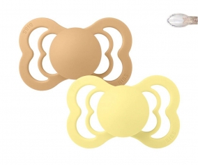 Pack 2 Succhietti BIBS Supreme Desert Sand/Sunshine Silicone