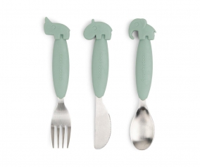 3 Non-slip Cutlery Deer Friends Green