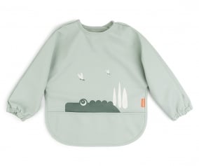 Bib with Sleeves Croco Green 6-18m Personalised
