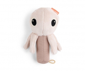 Small Rattle with Mirror Dusty Pink Jelly