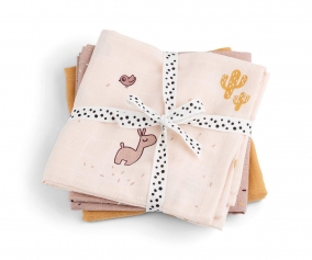 3 GOTS Washcloths Lalee Powder
