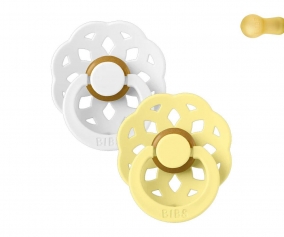 Pack 2 Succhietti BIBS Boheme White/Sunshine