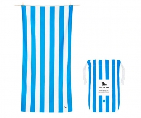 Toalha de Praia Grande Microfibra Cabana Blue Personalizvel