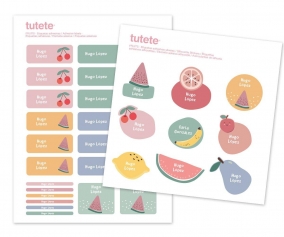 29 autocollants pour objets fruits 