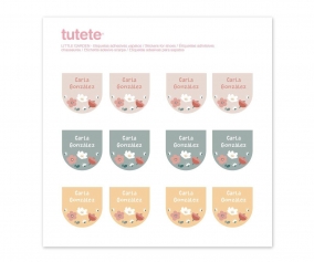 12 autocollants chaussures Little Garden