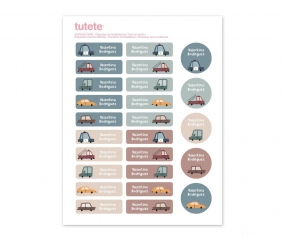 25 tiquettes pour vtements Vintage Cars 