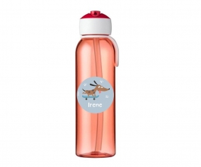 Botella Campus Flip-Up Personalizada Roja 500ml Skater Dog