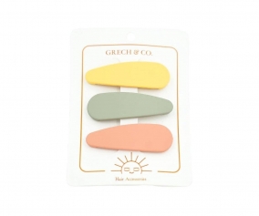 Clips para Pelo Snap Mellow Yellow/Fog/Coral Roug