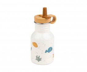 Steel Bottle Sea Friends Beige