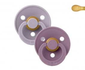 2 BIBS Colour Symmetric Pacifiers Fossil Grey/Mauve