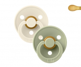 2 Succhietti BIBS Colour Simmetrica Ivory/Sage