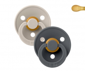 2 Succhietti BIBS Colour Simmetrica Sand/Iron
