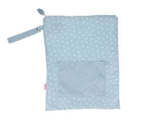 Bolsa Grande Leaves impermevel Blue Personalizvel