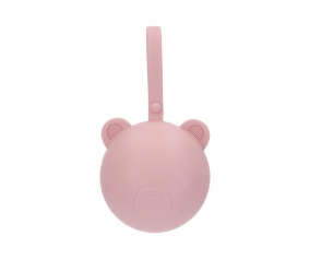 Guarda chupeta Silicone  Bear Pink