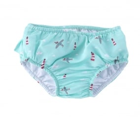 Diaper Swimsuit with Ruffles Lighthouse