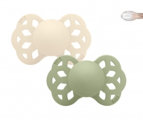 2 BIBS Infinity Pacifiers Symmetrical Ivory/Sage