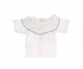 Blue Ruffle Plumeti Cutie Shirt for Doll