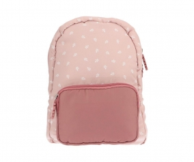 Mochila infantil acolchoada Personalizvel Leaves Pink