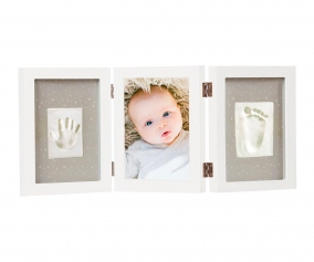Cadre triple blanc pour empreinte digitale