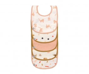 Pack de 5 baberos Impermeables Little Mateys Spicy Orange